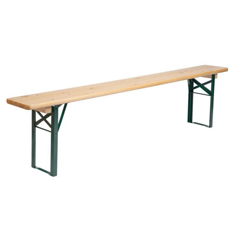 Banc piétement cornière pour table brasserie 220 cm