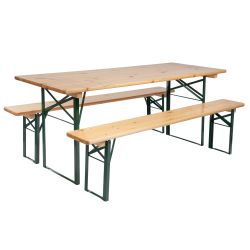 Banc piétement cornière pour table brasserie 220 cm