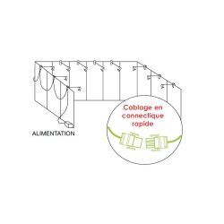 Alimentation pour spots Expo LED + câble connecteur de 2 m