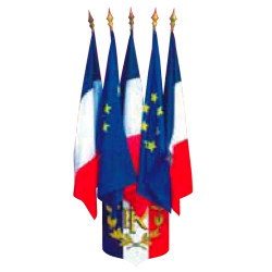 Ecussons + 3 Drapeaux