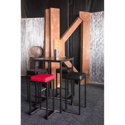 Tabouret haut Kubo acier