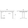 Table Rimini - Dimensions