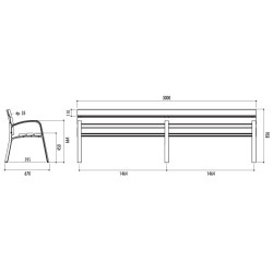 banc Modo 300 cm