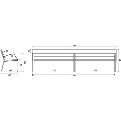 banc Modo - 08 - 300 cm