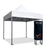 STAND VITABRI V5 - DIM. 3 X 3 M - ENTOILAGE M2 TOUT COLORIS 450 G/M2 - ARMATURE (AVEC VERINS + ROULETTES) + TOIT + HOUSSE